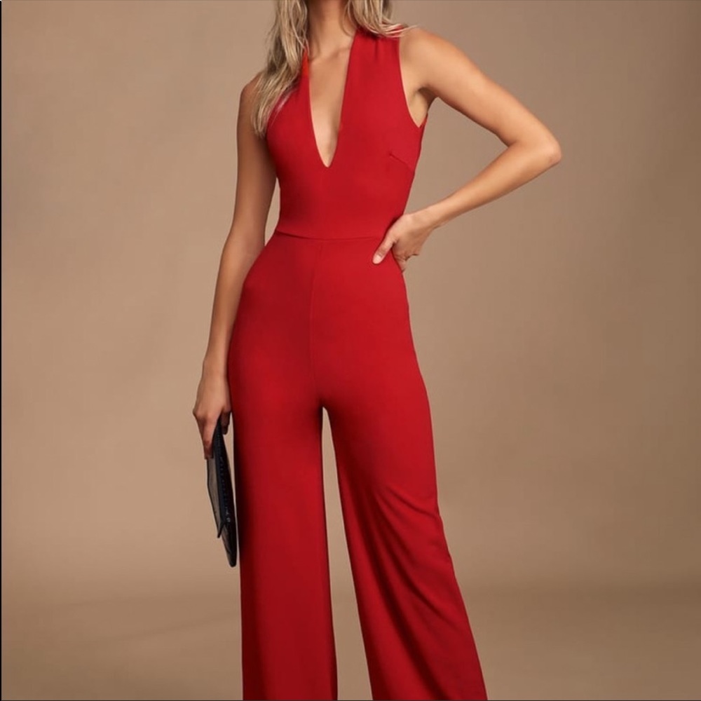Lulu’s Red Jumpsuit